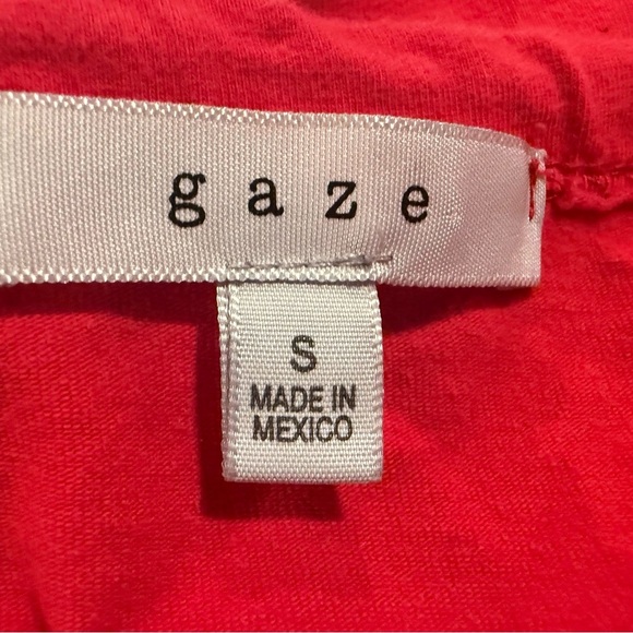 Gaze Red, White, and Navy Block long sleeve Sweatshirt top  / size S - Picture 11 of 11